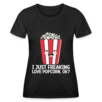 Popcorn - Women's Functional T-Shirt - black - Front - AI Model Female 172 light (172cm)