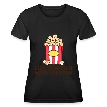 Popcorn - Women's Functional T-Shirt - black - Front - AI Model Female 172 light (172cm)