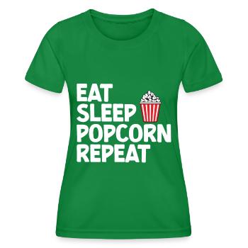 Pop-corn - T-shirt sport Femme - vert - Devant - AI Model Female 172 dark (172cm)