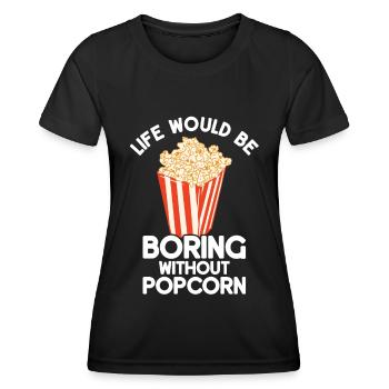 Popcorn - Women's Functional T-Shirt - black - Front - AI Model Female 172 light (172cm)
