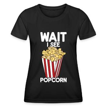 Popcorn - Women's Functional T-Shirt - black - Front - AI Model Female 172 light (172cm)