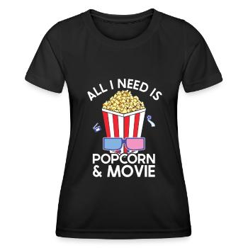 Popcorn - Women's Functional T-Shirt - black - Front - AI Model Female 172 light (172cm)