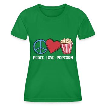 Pop-corn - T-shirt sport Femme - vert - Devant - AI Model Female 172 dark (172cm)