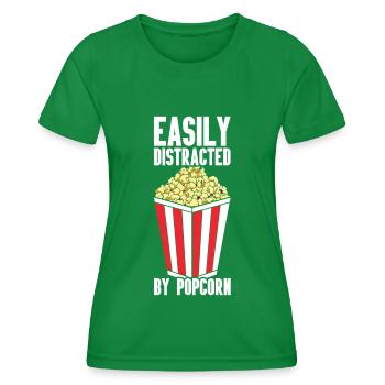 Pop-corn - T-shirt sport Femme - vert - Devant - AI Model Female 172 dark (172cm)