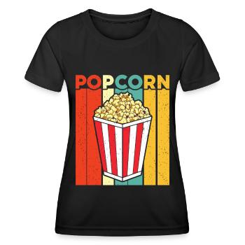 Pop-corn - T-shirt sport Femme - noir - Devant - AI Model Female 172 light (172cm)