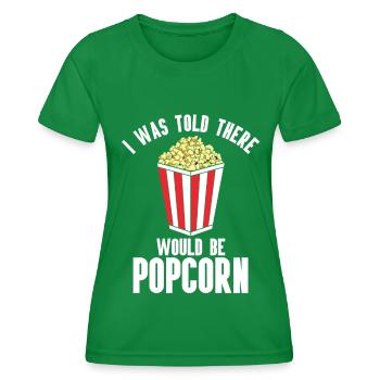 Pop-corn - T-shirt sport Femme - vert - Devant - AI Model Female 172 dark (172cm)