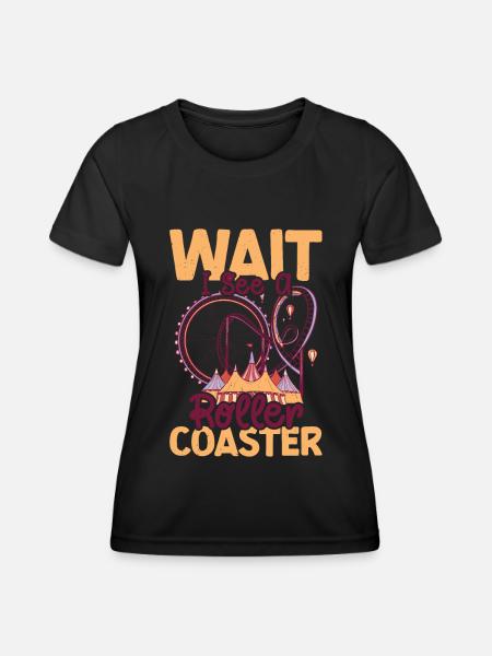 Roller coaster - Women's Functional T-Shirt - black