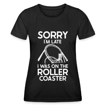 Achterbahn - Frauen Funktions-T-Shirt - Schwarz - Vorne - AI Model Female 172 light (172cm)