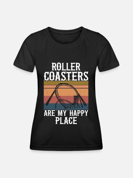Roller coaster - Women's Functional T-Shirt - black