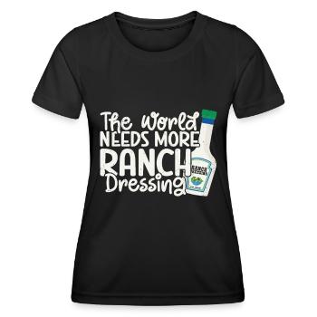 Ranch -Dressing -Ranch -Salatdressing - Frauen Funktions-T-Shirt - Schwarz - Vorne - AI Model Female 172 light (172cm)