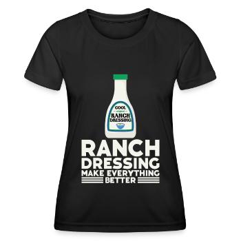 Ranch -Dressing -Ranch -Salatdressing - Frauen Funktions-T-Shirt - Schwarz - Vorne - AI Model Female 172 light (172cm)