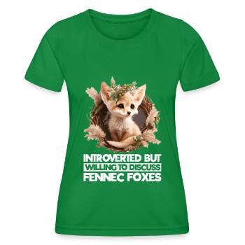 Fennec Fox - Frauen Funktions-T-Shirt - Kelly Green - Vorne - AI Model Female 172 dark (172cm)