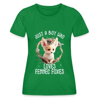 Fennec Fox - Frauen Funktions-T-Shirt - Kelly Green - Vorne - AI Model Female 172 dark (172cm)