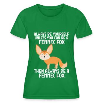 Fennec Fox - Frauen Funktions-T-Shirt - Kelly Green - Vorne - AI Model Female 172 dark (172cm)