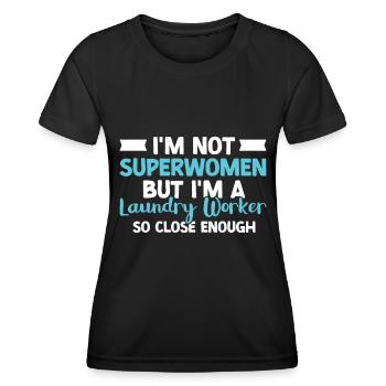 Wascharbeiter - Frauen Funktions-T-Shirt - Schwarz - Vorne - AI Model Female 172 light (172cm)