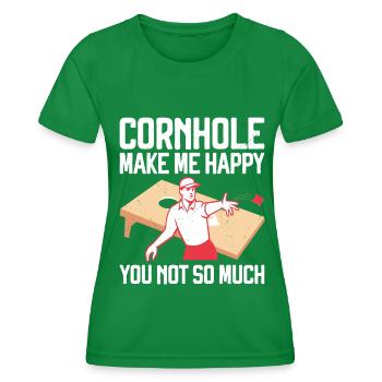 Cornhole - Frauen Funktions-T-Shirt - Kelly Green - Vorne - AI Model Female 172 dark (172cm)
