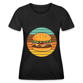 Hamburger - Frauen Funktions-T-Shirt - Schwarz - Vorne - AI Model Female 172 light (172cm)