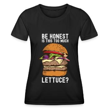 Hamburger - T-shirt sport Femme - noir - Devant - AI Model Female 172 light (172cm)