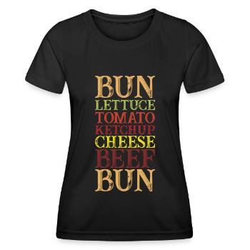 Hamburger - T-shirt sport Femme - noir - Devant - AI Model Female 172 light (172cm)