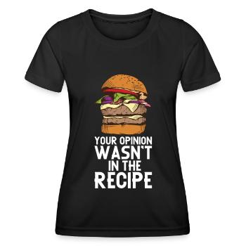 Hamburger - T-shirt sport Femme - noir - Devant - AI Model Female 172 light (172cm)