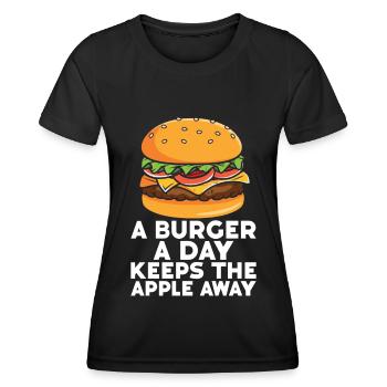 Hamburger - T-shirt sport Femme - noir - Devant - AI Model Female 172 light (172cm)