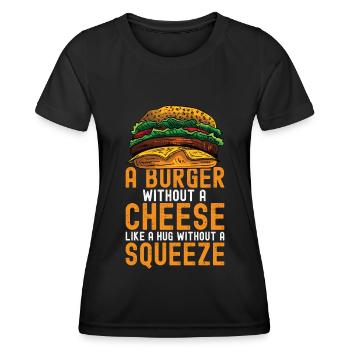 Hamburger - T-shirt sport Femme - noir - Devant - AI Model Female 172 light (172cm)