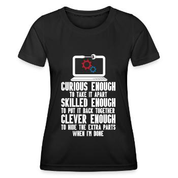 Computer Repair Technology Support Technology - Women's Functional T-Shirt - black - Front - AI Model Female 172 light (172cm)