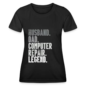 Computer Repair Technology Support Technology - Women's Functional T-Shirt - black - Front - AI Model Female 172 light (172cm)