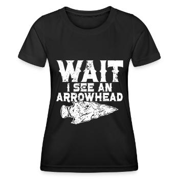 Pfeilspitzenjagd Artefakte Bogenschießen - Frauen Funktions-T-Shirt - Schwarz - Vorne - AI Model Female 172 light (172cm)