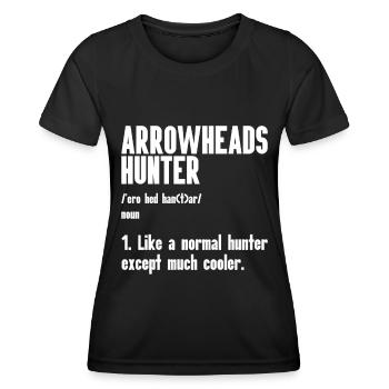 Pfeilspitzenjagd Artefakte Bogenschießen - Frauen Funktions-T-Shirt - Schwarz - Vorne - AI Model Female 172 light (172cm)