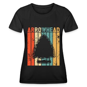 Pfeilspitzenjagd Artefakte Bogenschießen - Frauen Funktions-T-Shirt - Schwarz - Vorne - AI Model Female 172 light (172cm)