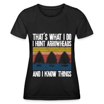 Pfeilspitzenjagd Artefakte Bogenschießen - Frauen Funktions-T-Shirt - Schwarz - Vorne - AI Model Female 172 light (172cm)
