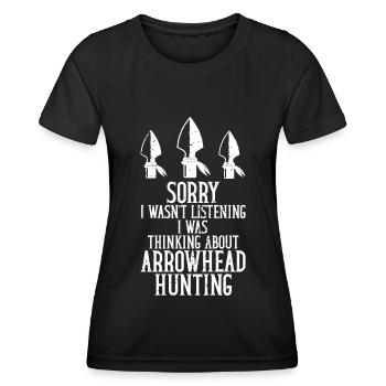 Pfeilspitzenjagd Artefakte Bogenschießen - Frauen Funktions-T-Shirt - Schwarz - Vorne - AI Model Female 172 light (172cm)