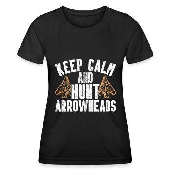 Pfeilspitzenjagd Artefakte Bogenschießen - Frauen Funktions-T-Shirt - Schwarz - Vorne - AI Model Female 172 light (172cm)