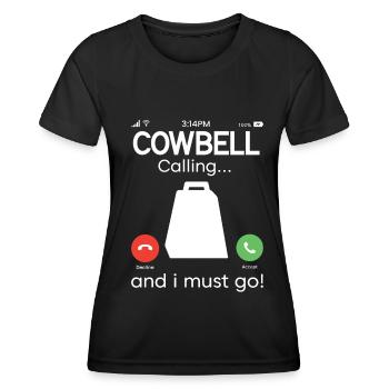 Kuhglocke Mehr Cowbell-Vintager - Frauen Funktions-T-Shirt - Schwarz - Vorne - AI Model Female 172 light (172cm)