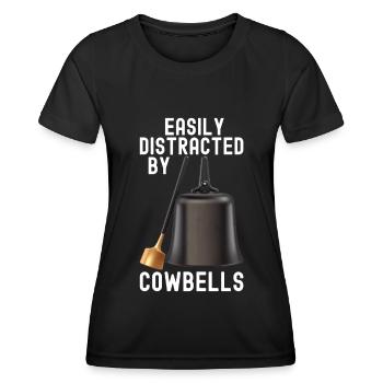 Kuhglocke Mehr Cowbell-Vintager - Frauen Funktions-T-Shirt - Schwarz - Vorne - AI Model Female 172 light (172cm)