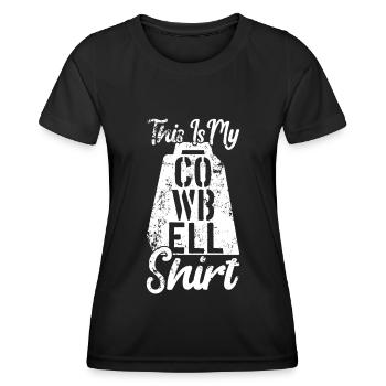 Kuhglocke Mehr Cowbell-Vintager - Frauen Funktions-T-Shirt - Schwarz - Vorne - AI Model Female 172 light (172cm)