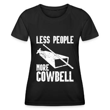 Kuhglocke Mehr Cowbell-Vintager - Frauen Funktions-T-Shirt - Schwarz - Vorne - AI Model Female 172 light (172cm)