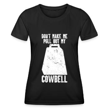 Kuhglocke Mehr Cowbell-Vintager - Frauen Funktions-T-Shirt - Schwarz - Vorne - AI Model Female 172 light (172cm)