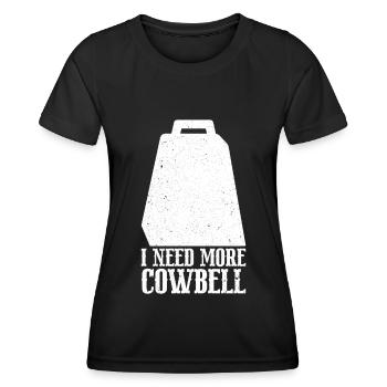 Kuhglocke Mehr Cowbell-Vintager - Frauen Funktions-T-Shirt - Schwarz - Vorne - AI Model Female 172 light (172cm)
