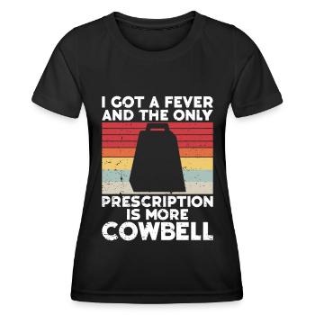 Kuhglocke Mehr Cowbell-Vintager - Frauen Funktions-T-Shirt - Schwarz - Vorne - AI Model Female 172 light (172cm)