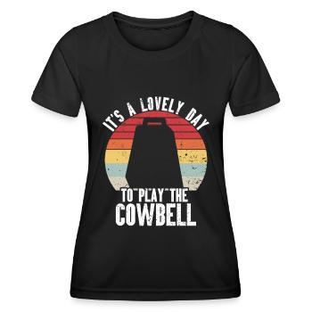 Kuhglocke Mehr Cowbell-Vintager - Frauen Funktions-T-Shirt - Schwarz - Vorne - AI Model Female 172 light (172cm)