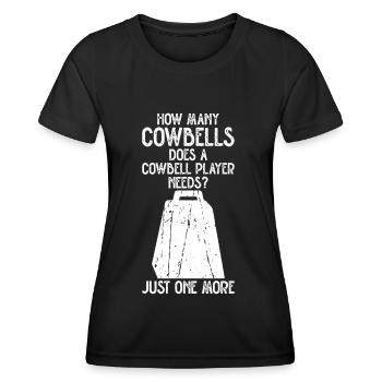Kuhglocke Mehr Cowbell-Vintager - Frauen Funktions-T-Shirt - Schwarz - Vorne - AI Model Female 172 light (172cm)
