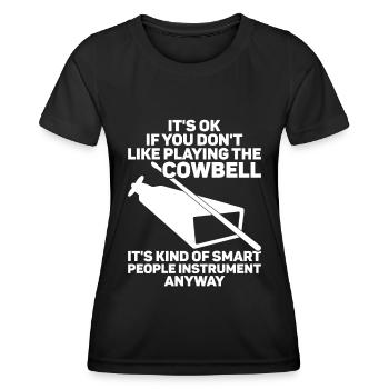Kuhglocke Mehr Cowbell-Vintager - Frauen Funktions-T-Shirt - Schwarz - Vorne - AI Model Female 172 light (172cm)