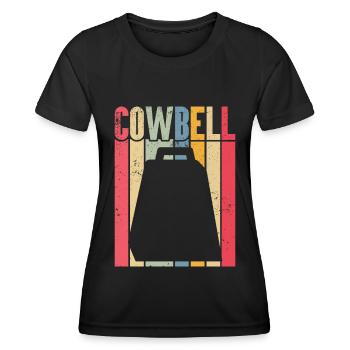 Kuhglocke Mehr Cowbell-Vintager - Frauen Funktions-T-Shirt - Schwarz - Vorne - AI Model Female 172 light (172cm)