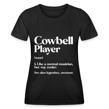 Kuhglocke Mehr Cowbell-Vintager - Frauen Funktions-T-Shirt - Schwarz - Vorne - AI Model Female 172 light (172cm)