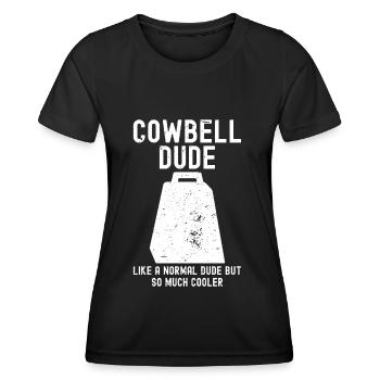 Kuhglocke Mehr Cowbell-Vintager - Frauen Funktions-T-Shirt - Schwarz - Vorne - AI Model Female 172 light (172cm)