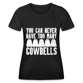 Kuhglocke Mehr Cowbell-Vintager - Frauen Funktions-T-Shirt - Schwarz - Vorne - AI Model Female 172 light (172cm)