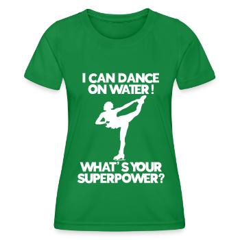 Eis Skating -Skater Eisschild Skate Girl - Frauen Funktions-T-Shirt - Kelly Green - Vorne - AI Model Female 172 dark (172cm)