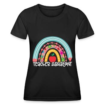 Teacher -Assistant Headmaster Teaching - Women's Functional T-Shirt - black - Front - AI Model Female 172 light (172cm)